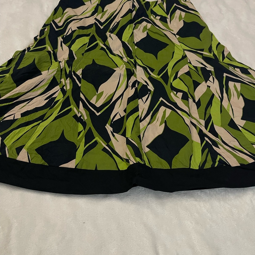 Stylish Green and Black Women's Skirt
